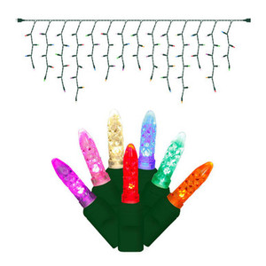  Vickerman X6G3100 9' LED Mulit-Color Icicle Christmas Light String