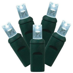 X4G6105PBG Vickerman - 34 ft 100-Light Outdoor Cool White LED Christmas Light String - Green Wire