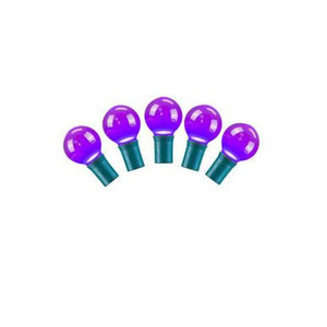 X8GCG36 Vickerman - 16 ft 25-Light Outdoor Purple LED Christmas Light String - Green Wire