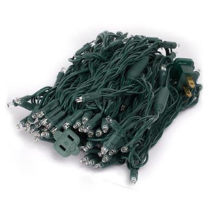  Vickerman X6G6101PBG - Warm White LED 50 ft Wide Angle Christmas Lights - Green Wire 