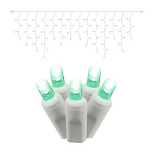 X6W3304 Vickerman - 70-Light Outdoor Green LED Christmas Light String - White Wire