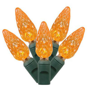X6G8808 Vickerman - 1 ft 200-Light Outdoor Orange LED Christmas Light String - Green Wire