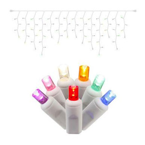  Vickerman X6W3300CSA - Multi Color LED Wide Angle Christmas Lights - White Wire 
