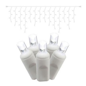 X6W3309 Vickerman - 70-Light Outdoor Pure White LED Christmas Light String - White Wire