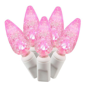 Vickerman X6W8510 25ft 50-LED C6 Pink Christmas Light String