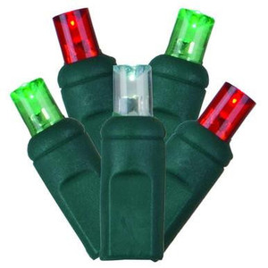 X6G2724CSA Vickerman - 35 ft 70-Light Outdoor Redwhitegreen LED Wide Angle Christmas Light String - Green Wire