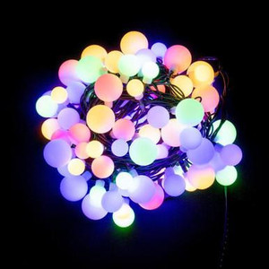 X22G310 Vickerman - 28 ft 100-Light Outdoor Multi-colored LED Cherry Christmas Light String - Black Wire