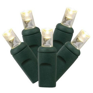 X6G2701CSA Vickerman - 35 ft 70-Light Outdoor Warm White LED Wide Angle Christmas Light String - Green Wire