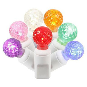  Vickerman X4W9100 - Multi Color LED 34 ft G12 Christmas Lights - White Wire 