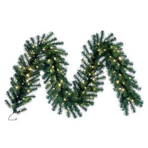 Vickerman A808813LED 9 ft Natural Douglas Fir Garland Warm White LED