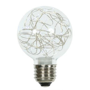 XLEDG9P Vickerman - Pure White LED Christmas Bulbs - E26 Base