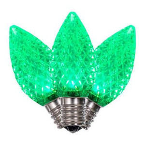 XLEDC74T-25 Vickerman - Green LED C7 Christmas Bulbs - E12 Base - 25 Pack
