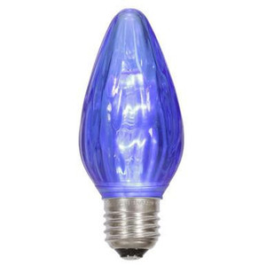 XLEDF12-25 Vickerman - Blue LED F15 Flame Christmas Bulbs - E26 Base - 25 Pack