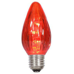 XLEDF13-25 Vickerman - Red LED F15 Flame Christmas Bulbs - E26 Base - 25 Pack