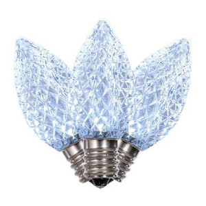 XLEDC75T-25 Vickerman - Cool White LED C7 Christmas Bulbs - E12 Base - 25 Pack