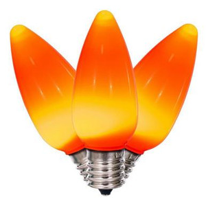 XLEDSC98-25 Vickerman - Orange LED C9 Christmas Bulbs - 25 Pack
