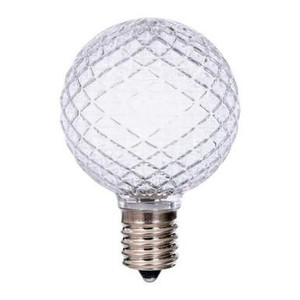 XLEDG65-25 Vickerman - Cool White LED G50 Christmas Bulbs - E17 Base - 25 Pack