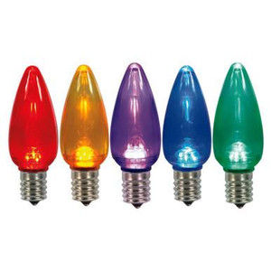 XLEDTC90-25 Vickerman - Multi Color LED C9 Christmas Replacement Bulbs - E17 Base - 25 Pack