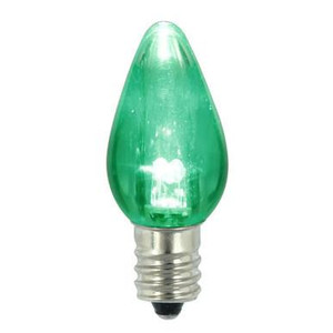 XLEDTC74T-25 Vickerman - Green LED C7 Christmas Replacement Bulbs - E12 Base - 25 Pack