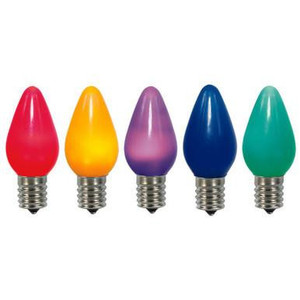 XLEDSC70T-25 Vickerman - Multi Color LED C7 Christmas Replacement Bulbs - 25 Pack