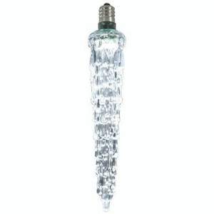 XICE715 Vickerman - Cool White LED Icicle Christmas Bulbs - E12 Base