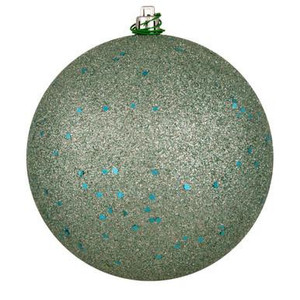 Vickerman N592040DQ - 8" Frosty Mint Ball Christmas Ornament