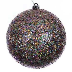 Vickerman N592099DQ - 8" Multicolor Ball Christmas Ornament