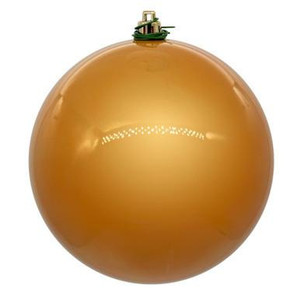 Vickerman N591033DPV - 4" Copper Gold Ball Christmas Ornament - Outdoor Use - 6 Pack