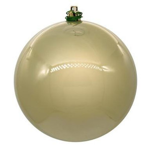 Vickerman N591038DPV - 4" Champagne Ball Christmas Ornament - Outdoor Use - 6 Pack