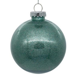 Vickerman N211040 - 4" Frosty Mint Ball Christmas Ornament - 6 Pack