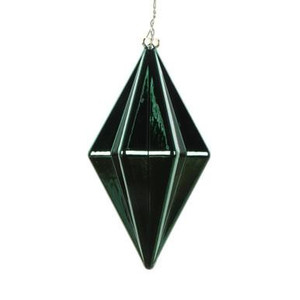 Vickerman MC212374D – 5.5" Midnight Green Finial Christmas Ornament – 4 Pack
