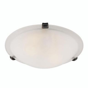 Trans Globe Lighting Trans Globe 58700 ROB – 12" Rubbed Oil Bronze Ceiling Light – White Marbleized Glass 