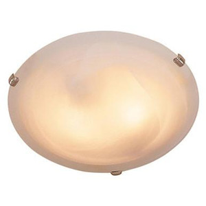 Trans Globe Lighting Trans Globe 58701 BN - 15" Brushed Nickel Ceiling Light - White Marbleized Glass 