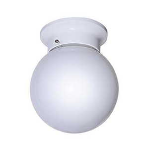 Trans Globe Lighting Trans Globe 3606 WH – 6" White Globe Ceiling Light – Opal Glass 