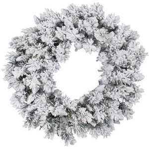 Vickerman A128230 – 30" Flocked Snow Ridge Christmas Wreath