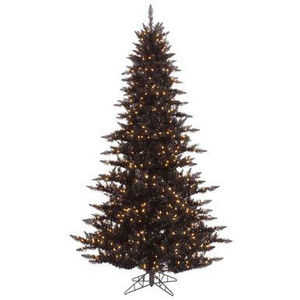 Vickerman K161746LED - 4.5' Black Fir Pre-Lit Christmas Tree with Warm White LED Lights
