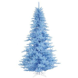 Vickerman K164246LED - 4.5' Sky Blue Fir Pre-Lit Christmas Tree with Sky Blue LED Lights