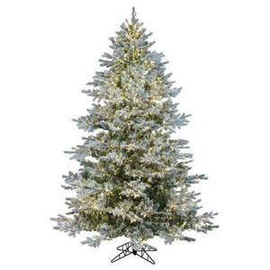 Vickerman K173466LED - 6.5' Flocked Kiana Pine Pre-Lit Christmas Tree with Warm White LED Lights