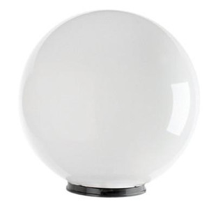 LBS Lighting 20" White Acrylic Light Globe – 9" Fitter Neck – Replacement Post Top Sphere