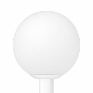 LBS Lighting 10" White Globe Pole Mount Fixture with 3" White Fitter 