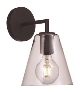 Trans Globe 22241 BK Kennedy 1-Light Indoor Cone Shade Armed Sconce