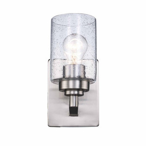 Trans Globe 80521 BN Mod Pod Indoor Glass Drum Armed Sconce