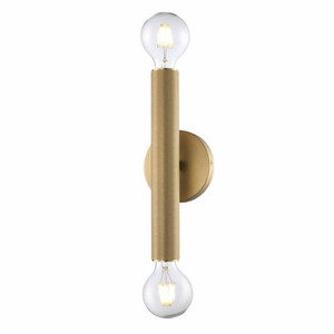 Trans Globe 22302 AG 2-Light Bare Bulb Indoor Wall Sconce