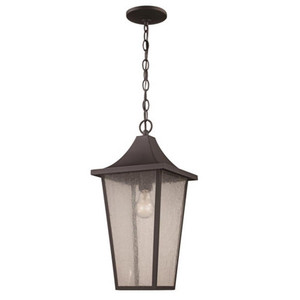 Trans Globe 50933 BK Rasmussen 1-Light Seeded Glass Hanging Pendant Lantern