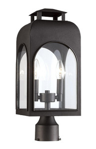 Trans Globe 51284 BK Presence Collection 2-Light Arched Frame Post Mount Lantern Head