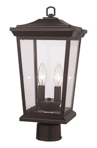 Trans Globe 50777 BK Turlock 12" Postmount Lantern