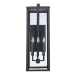 Trans Globe 40759 BK 3-Light Oxford Extra Large Wall Lantern