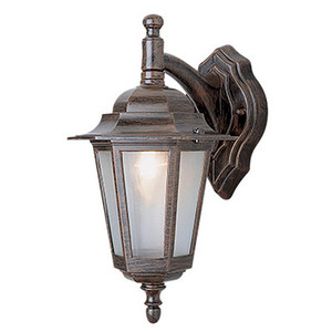 Trans Globe 4056 RT Alexander Outdoor 1-Light Frosted Glass and Metal Coach Wall Lantern