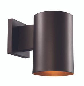 Trans Globe 51300 BZ Cali Collection Cylindrical Metal Outdoor Pocket Wall Light