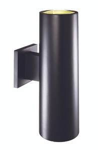 Trans Globe 51310 BK Cali Collection Cylindrical Metal Outdoor Pocket Wall Light